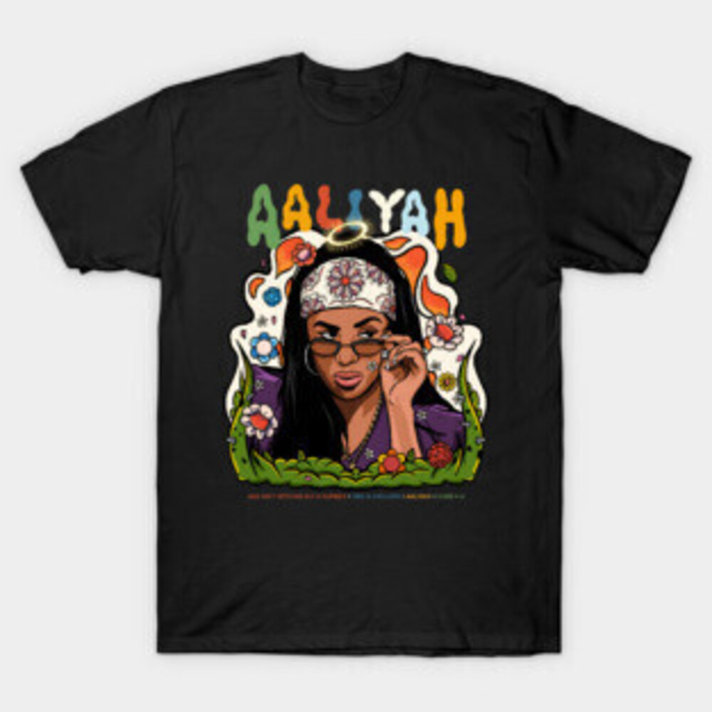 Aaliyah Black Tee Unisex